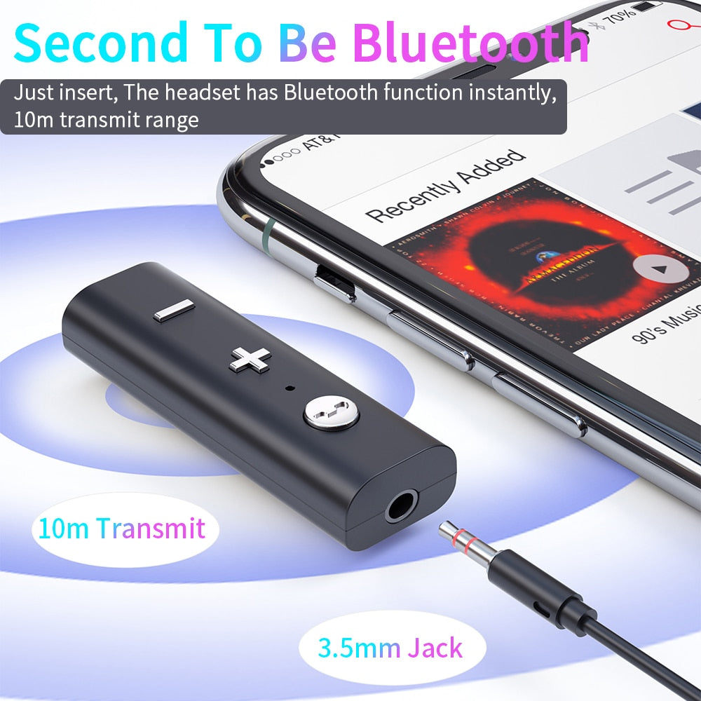 Essager Bluetooth Adapter 5.0 Wireless Bluetooth Receiver For 3.5mm Jack Earphone Aux Bluetooth Transmitter Audio For Headphone - TIKIJTRONICS # 0