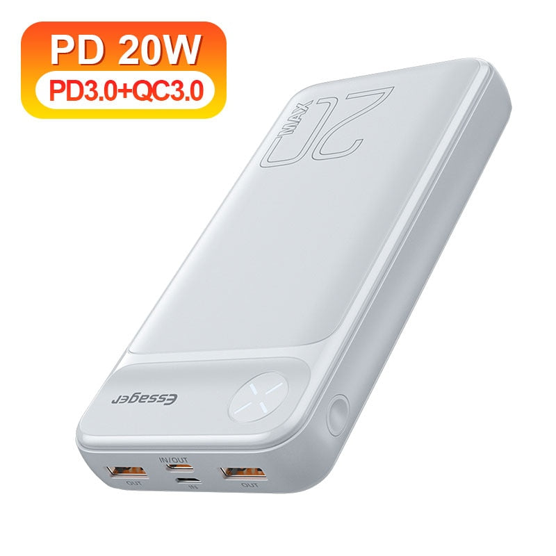 Essager Power Bank 20000mAh External Battery Pack 20000 mAh Powerbank PD 20W Fast Charging Portable Charger For iPhone Poverbank - TIKIJTRONICS # 0