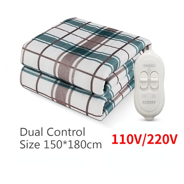 Euro Electric Blanket Heated Double Thermal Blanket 150 180cm Adjustable Electric Warmer Electric Heating Blanket Dropshipping - TIKIJTRONICS # 0