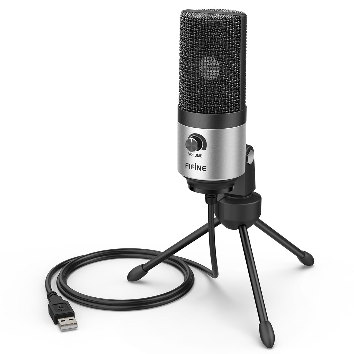 Fifine Metal USB Condenser Recording Microphone For Laptop  Windows Cardioid Studio Recording Vocals  Voice Over,Video-K669 - Premium 0 from TIKIJTRONICS - Just $27.99! Shop now at TIKIJTRONICS