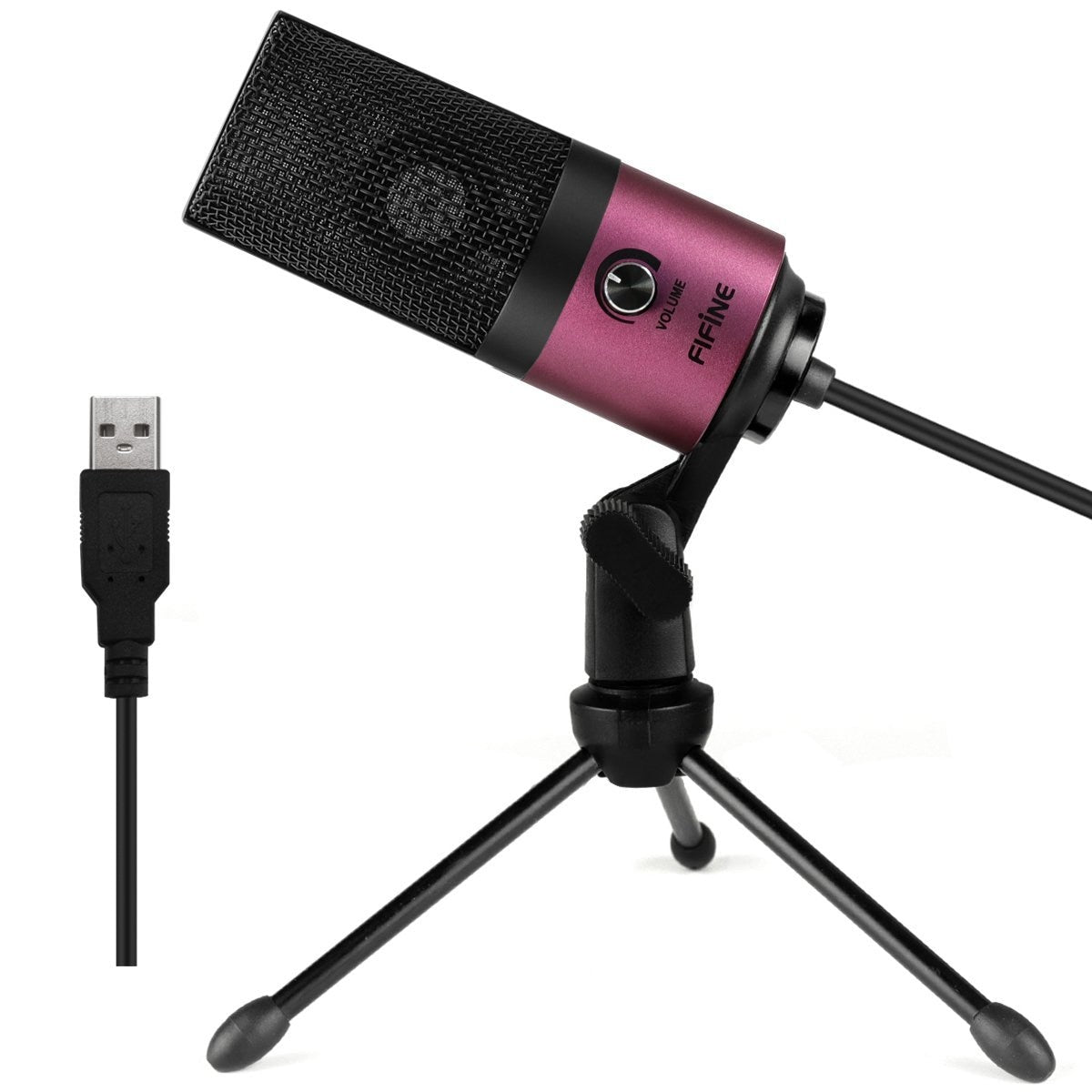 Fifine Metal USB Condenser Recording Microphone For Laptop  Windows Cardioid Studio Recording Vocals  Voice Over,Video-K669 - Premium 0 from TIKIJTRONICS - Just $27.99! Shop now at TIKIJTRONICS