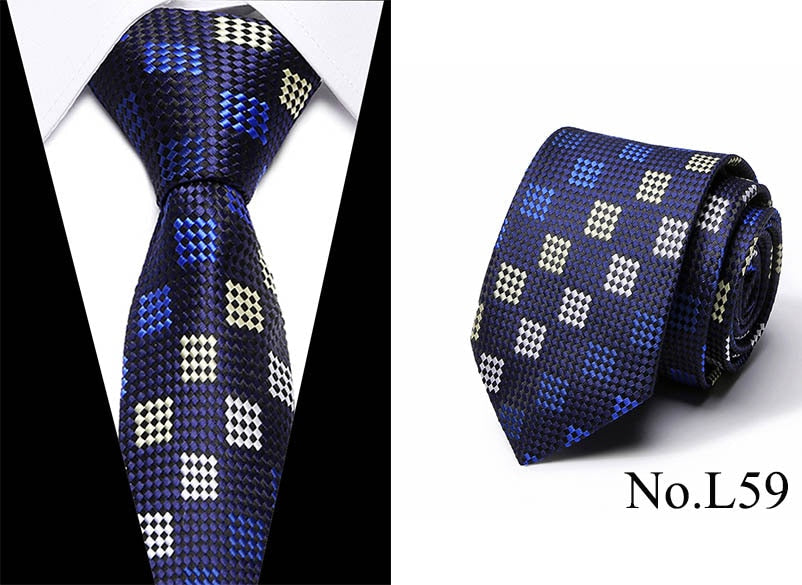 Free shipping  Gravatas Mens Accessories Striped  Plaid Pattern Business Silk Tie Necktie for Men Wedding Suit Jacquard Ties - Premium 0 from TIKIJTRONICS - Just $3.61! Shop now at TIKIJTRONICS