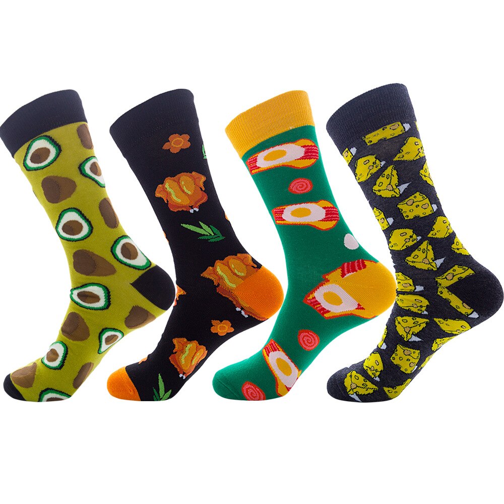 Funny Cotton Socks Men Crew Socks Women Personality Embroidery Fruit Foot Ball Stripe Happy Gift Socks - Premium 0 from TIKIJTRONICS - Just $1.39! Shop now at TIKIJTRONICS