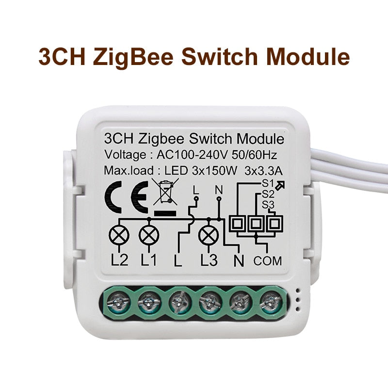 GIRIER Tuya ZigBee 3.0 Switch Module 10A Smart Home DIY Breaker 1 2 3 4 Gang Supports 2 Way Control Works with Alexa Google Home - TIKIJTRONICS # 0