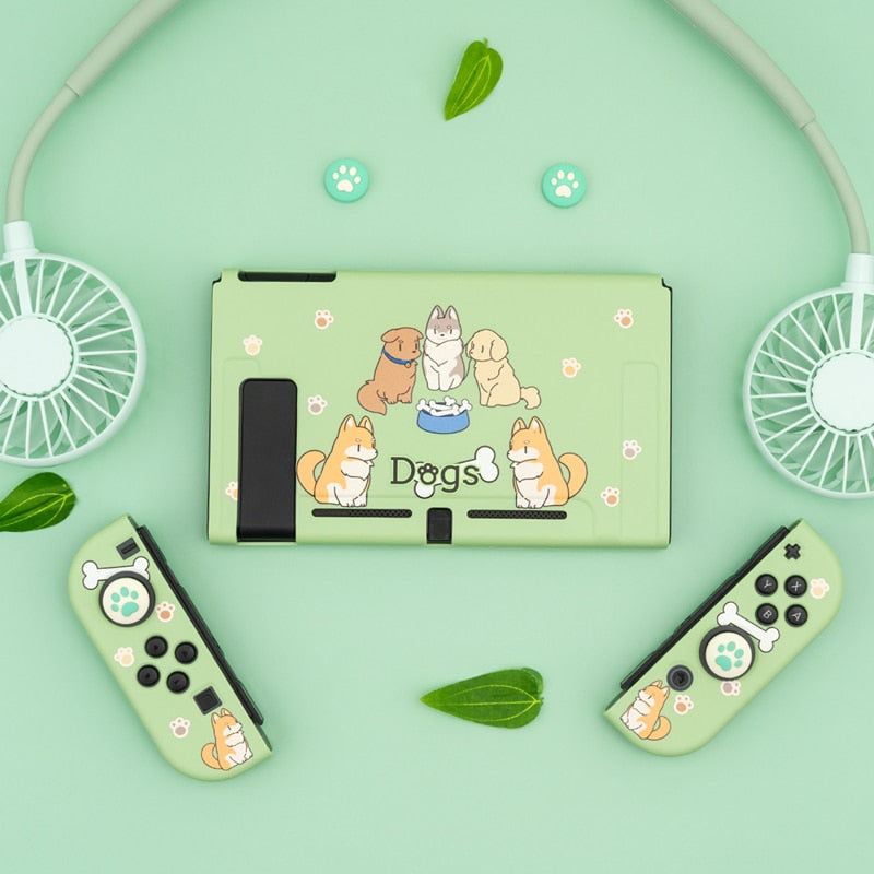 GeekShare Nintend Switch Case Cute Steamed Bread Rabbit Cartoon Soft Full Cover Back Girp Shell For Nintendo Switch Accessories.