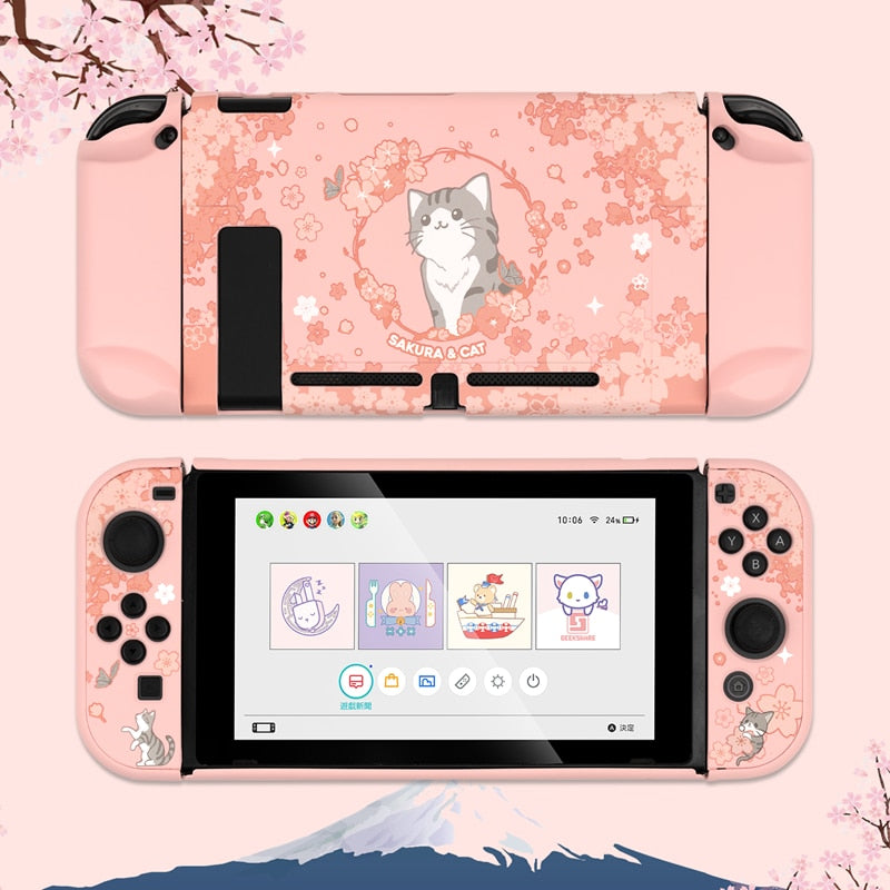 GeekShare Nintend Switch Case Cute Steamed Bread Rabbit Cartoon Soft Full Cover Back Girp Shell For Nintendo Switch Accessories - TIKIJTRONICS # 0