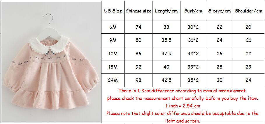 Girls Dress Peter Pan Collar Baby Girls Clothes Kids Dresses For Girl Birthday Party Dress Children Lantern Sleeve Clothing 0-2Y - TIKIJTRONICS # 0