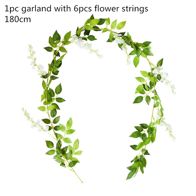 Green Eucalyptus Leaves Garland Wisteria Artificial Flowers Rattan Fake Plant Silk Leaf Vines For Wedding Birthday Party Decor - TIKIJTRONICS 0 SPECIFICATIONSis_customized: NoPlant Style: VINEPlacement: HangingOrigin: Mainland ChinaNumber of Pcs: as picMaterial: RattanCN: ZhejiangBrand Name: WNYZQ TIKIJTRONICS  (Store description)