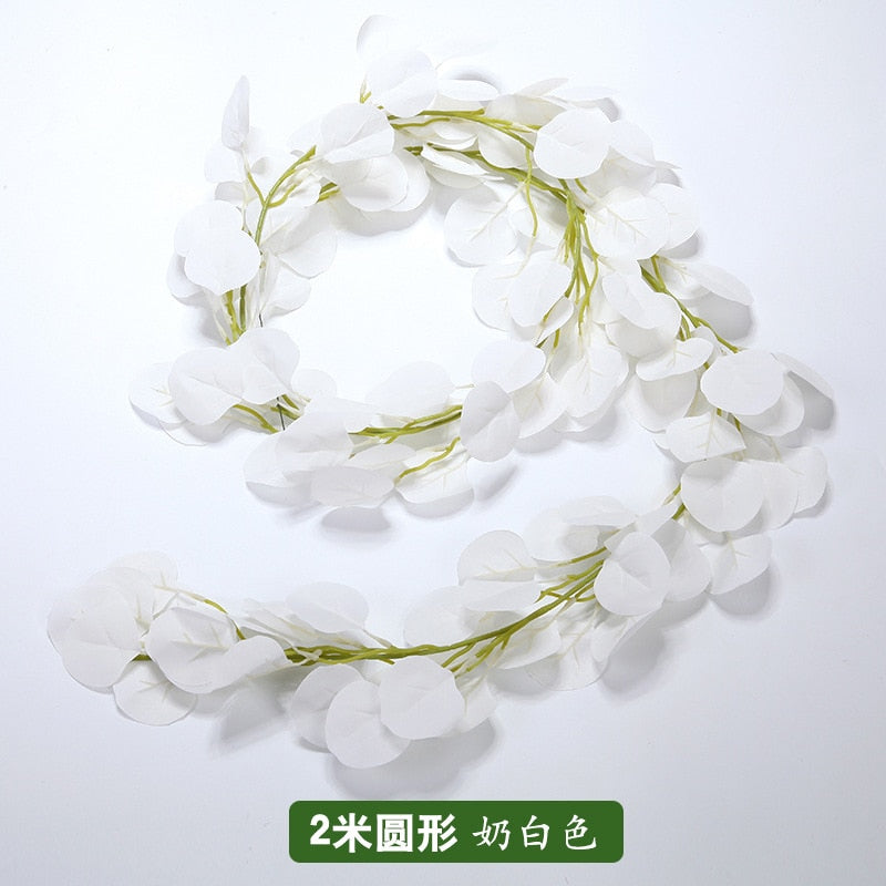 Green Eucalyptus Leaves Garland Wisteria Artificial Flowers Rattan Fake Plant Silk Leaf Vines For Wedding Birthday Party Decor - TIKIJTRONICS 0 SPECIFICATIONSis_customized: NoPlant Style: VINEPlacement: HangingOrigin: Mainland ChinaNumber of Pcs: as picMaterial: RattanCN: ZhejiangBrand Name: WNYZQ TIKIJTRONICS  (Store description)