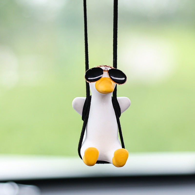 Gypsum Cute Anime Car Accessory Swing Duck Pendant Auto Rearview Mirror Ornaments Birthday Gift Couple Accessories Car Fragrance - TIKIJTRONICS 0 SPECIFICATIONSOrigin: Mainland ChinaMain Material: GypsumItem Weight: 70gCN: GuangdongBrand Name: sourlattice TIKIJTRONICS  (Store description)