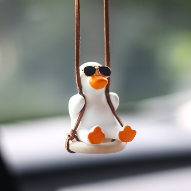 Gypsum Cute Anime Car Accessory Swing Duck Pendant Auto Rearview Mirror Ornaments Birthday Gift Couple Accessories Car Fragrance - TIKIJTRONICS 0 SPECIFICATIONSOrigin: Mainland ChinaMain Material: GypsumItem Weight: 70gCN: GuangdongBrand Name: sourlattice TIKIJTRONICS  (Store description)