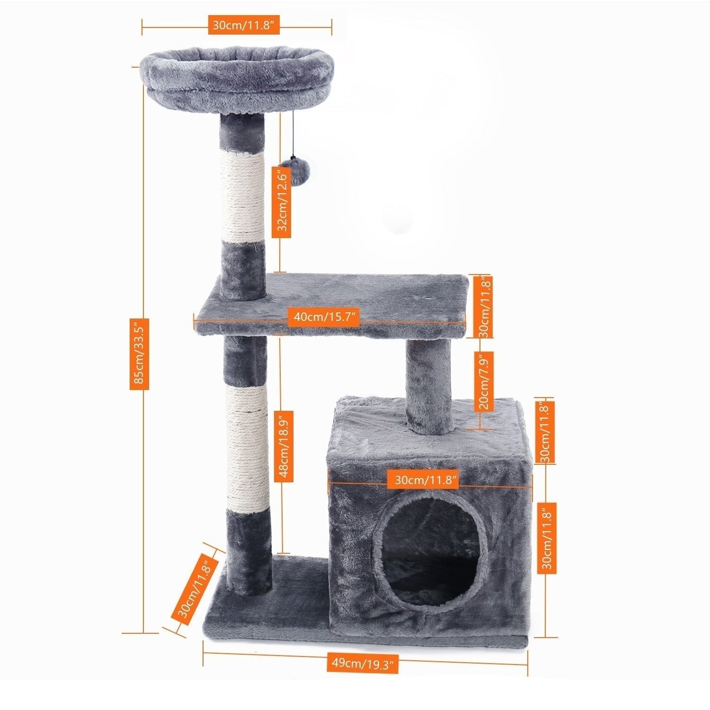 H82CM Fast Delivery Pet Cat Tree House Scratcher For Kitten Scratching Pad Mat Cats Training Toy Sisal Scratching Post With Ball - TIKIJTRONICS 0 SPECIFICATIONSWeight: 6.6KGType: catsOrigin: Mainland ChinaNo. of Tiers: DOUBLEModel Number: WJ0275/AMT0044Material: WoodKinds: gatos productos para mascotasItem Type: Scratching PostsFeature: sisal scratching post;ball toys for kittensColor: BlackCN: ZhejiangBrand Name: PAWZ Road TIKIJTRONICS  (Store description)