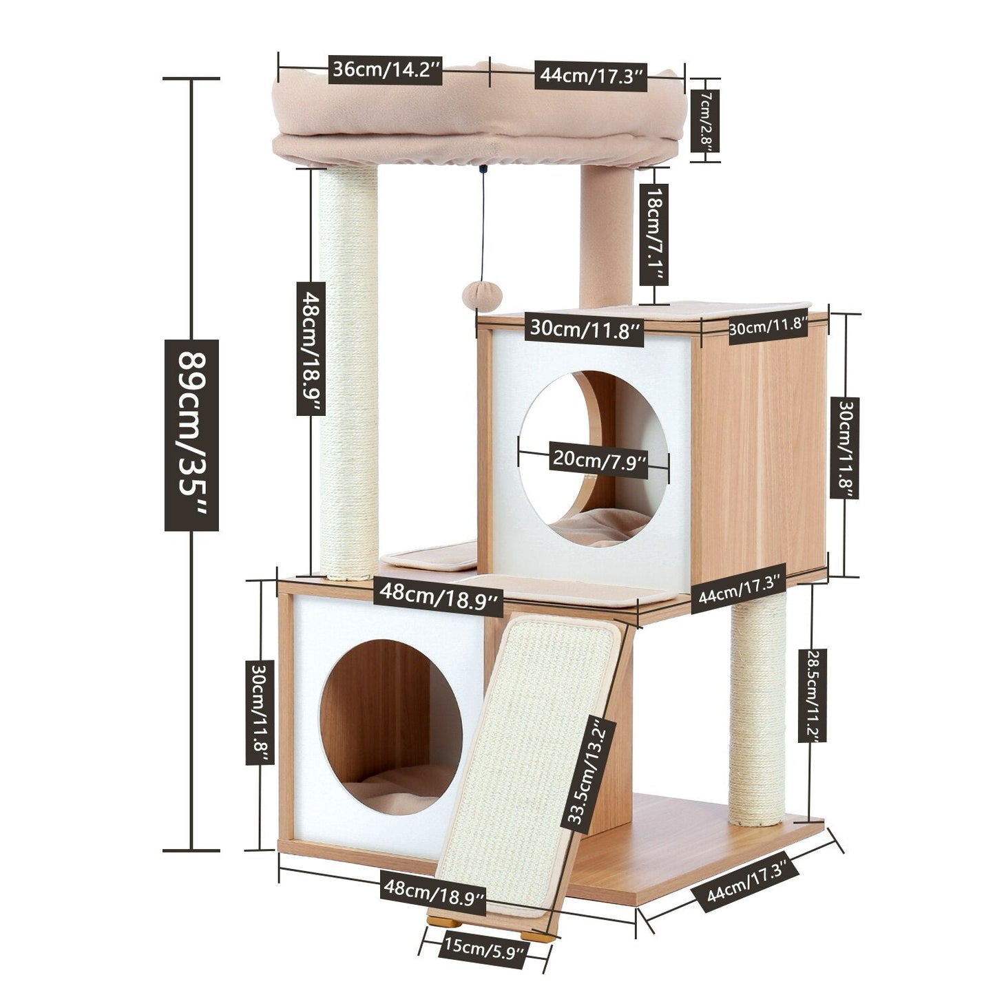 H82CM Fast Delivery Pet Cat Tree House Scratcher For Kitten Scratching Pad Mat Cats Training Toy Sisal Scratching Post With Ball - TIKIJTRONICS 0 SPECIFICATIONSWeight: 6.6KGType: catsOrigin: Mainland ChinaNo. of Tiers: DOUBLEModel Number: WJ0275/AMT0044Material: WoodKinds: gatos productos para mascotasItem Type: Scratching PostsFeature: sisal scratching post;ball toys for kittensColor: BlackCN: ZhejiangBrand Name: PAWZ Road TIKIJTRONICS  (Store description)