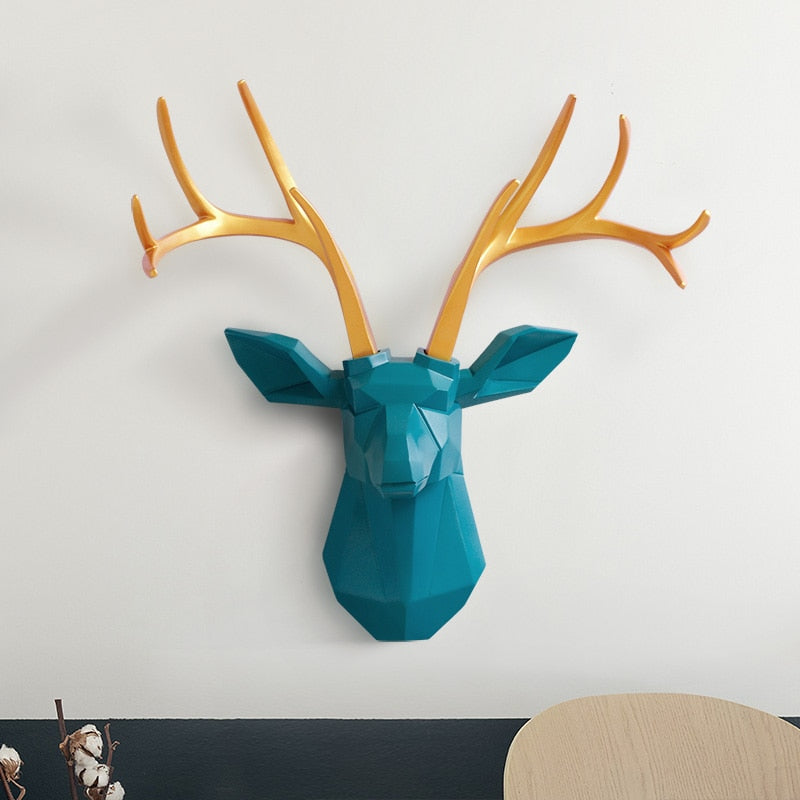 Wall Décor 3d Deer head decorative figures home decoration accessories Animal Sculputre Art for wall Living Room Deer statue - TIKIJTRONICS 0 SPECIFICATIONSTheme: AnimalRegional Feature: europeOrigin: Mainland ChinaMaterial: resinBrand Name: Homexw TIKIJTRONICS  (Store description)