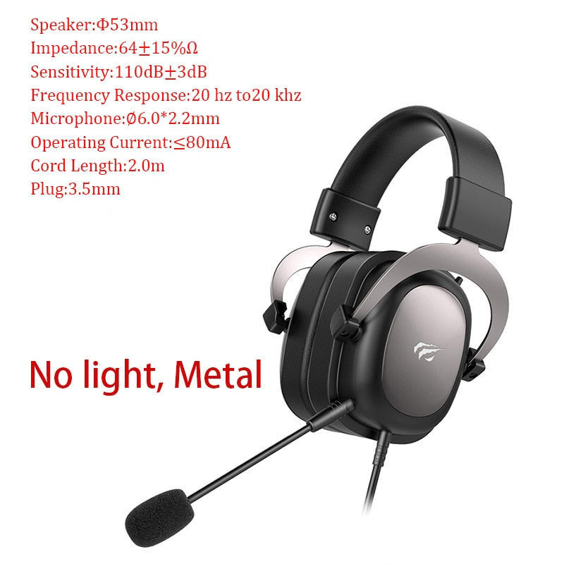 HAVIT H2002d Wired Headset Gamer PC 3.5mm PS4 Headsets Surround Sound & HD Microphone Gaming Overear Laptop Tablet Gamer - Premium 0 from TIKIJTRONICS - Just $27.49! Shop now at TIKIJTRONICS