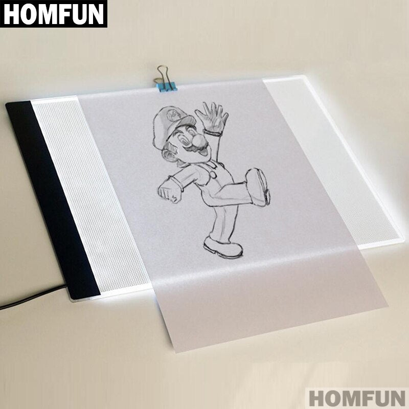 HOMFUN Ultrathin 3.5mm A4 LED Light Tablet Pad Apply to EU/UK/AU/US/USB Plug Diamond Embroidery Diamond Painting Cross Stitch - Premium 0 from TIKIJTRONICS - Just $13.67! Shop now at TIKIJTRONICS