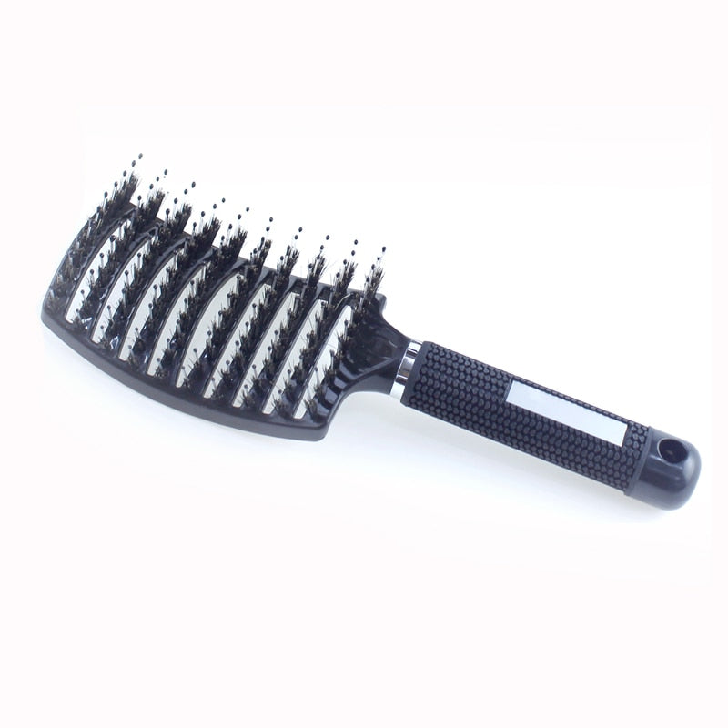 Hair Scalp Massage Comb Wet Dry Curly Detangle Hair Brush Bristle Nylon Hairdressing Brushes for Women Salon Hair Styling Tool - TIKIJTRONICS # 0