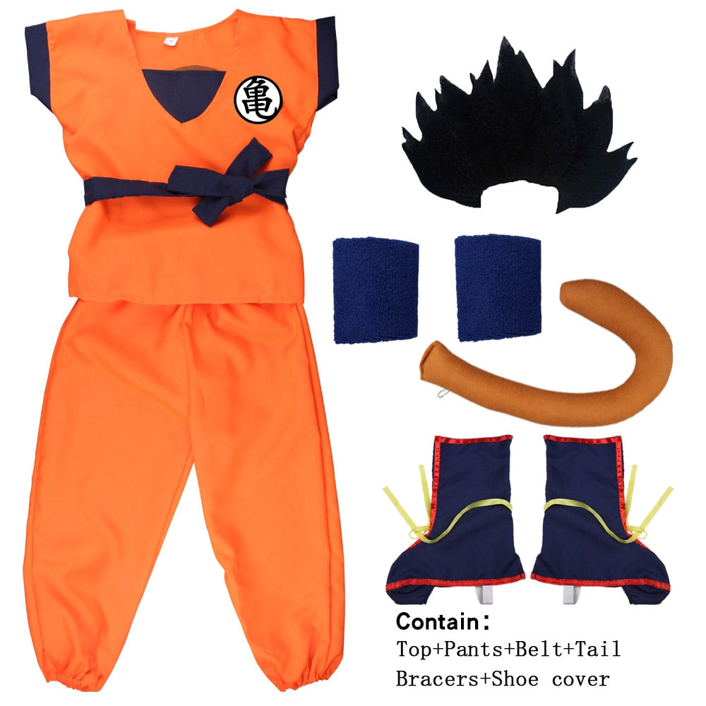 Halloween Adult Kids Suits Son Goku Gui Carnival Anime Cosplay Holiday Costumes Tail  Wrister Wig Blue Gold Children Dress Up - TIKIJTRONICS 0 SPECIFICATIONSSpecial Use: CostumesSource Type: Movie & TVOrigin: Mainland ChinaModel Number: ZA-304Material: PolyesterItem Type: SetsGender: UnisexDepartment Name: ChildrenComponents: Jumpsuits & Rompers,HeadgearCharacters: Goku-GuiCN: Zhejiang TIKIJTRONICS  (Store description)