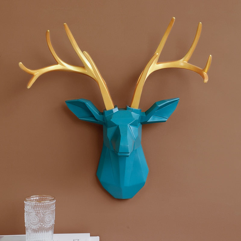 Wall Décor 3d Deer head decorative figures home decoration accessories Animal Sculputre Art for wall Living Room Deer statue - TIKIJTRONICS 0 SPECIFICATIONSTheme: AnimalRegional Feature: europeOrigin: Mainland ChinaMaterial: resinBrand Name: Homexw TIKIJTRONICS  (Store description)