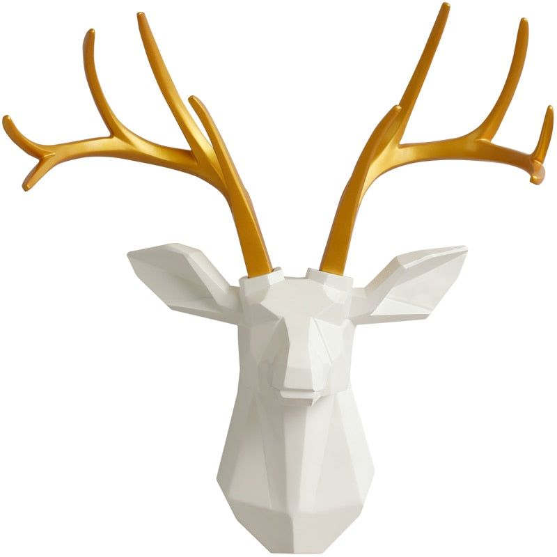 Wall Décor 3d Deer head decorative figures home decoration accessories Animal Sculputre Art for wall Living Room Deer statue - TIKIJTRONICS 0 SPECIFICATIONSTheme: AnimalRegional Feature: europeOrigin: Mainland ChinaMaterial: resinBrand Name: Homexw TIKIJTRONICS  (Store description)