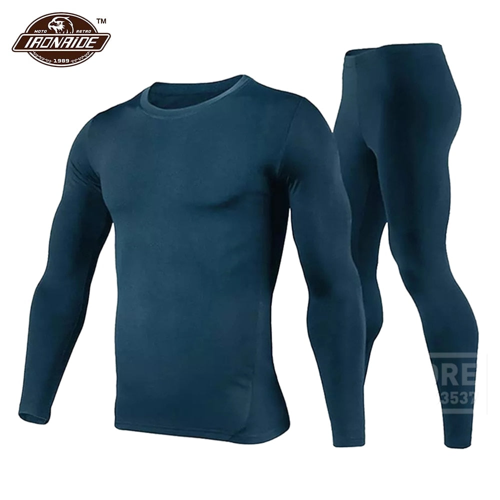 Herobiker Winter Men Fleece Lined Thermal Underwear Set Motorcycle Skiing Base Layer Warm Shirts & Tops Bottom Suit 3 Colour - Premium 0 from TIKIJTRONICS - Just $22.35! Shop now at TIKIJTRONICS