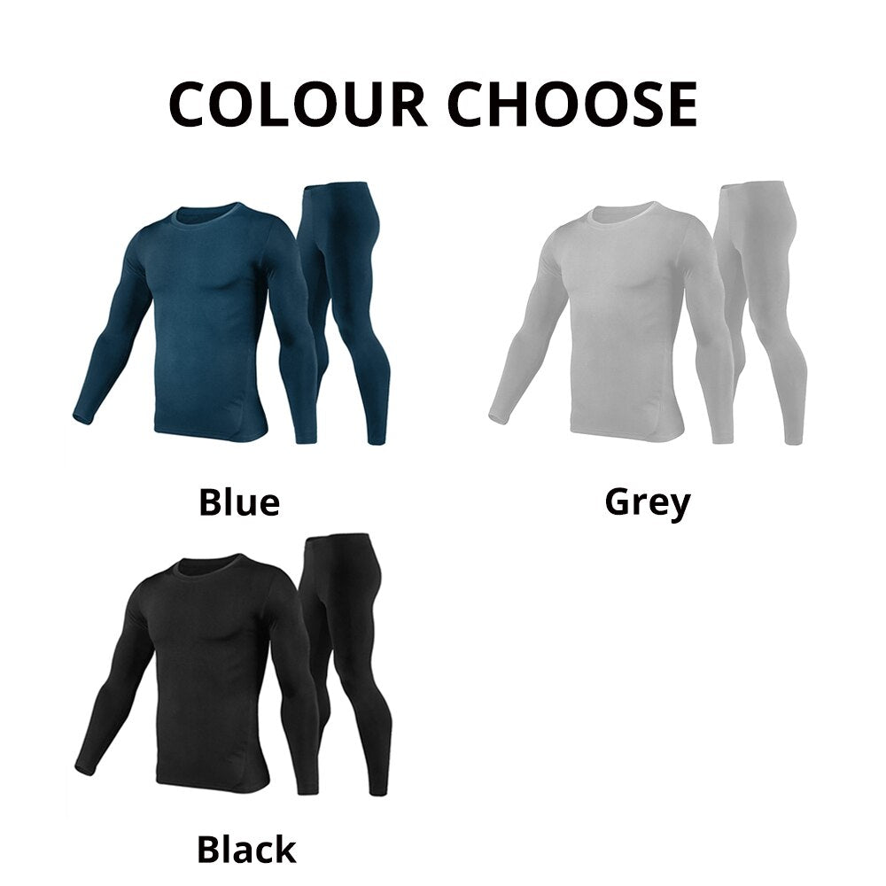 Herobiker Winter Men Fleece Lined Thermal Underwear Set Motorcycle Skiing Base Layer Warm Shirts & Tops Bottom Suit 3 Colour - Premium 0 from TIKIJTRONICS - Just $22.35! Shop now at TIKIJTRONICS