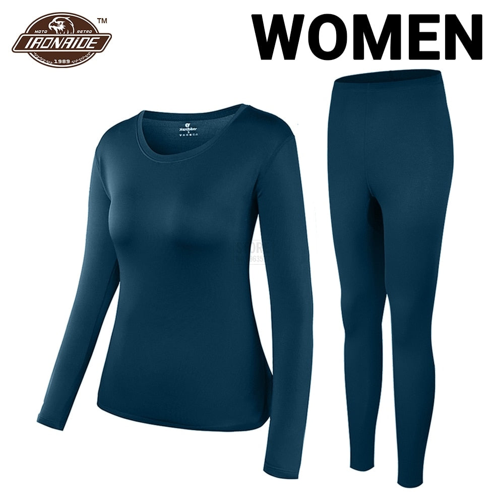 Herobiker Winter Men Fleece Lined Thermal Underwear Set Motorcycle Skiing Base Layer Warm Shirts & Tops Bottom Suit 3 Colour - Premium 0 from TIKIJTRONICS - Just $22.35! Shop now at TIKIJTRONICS