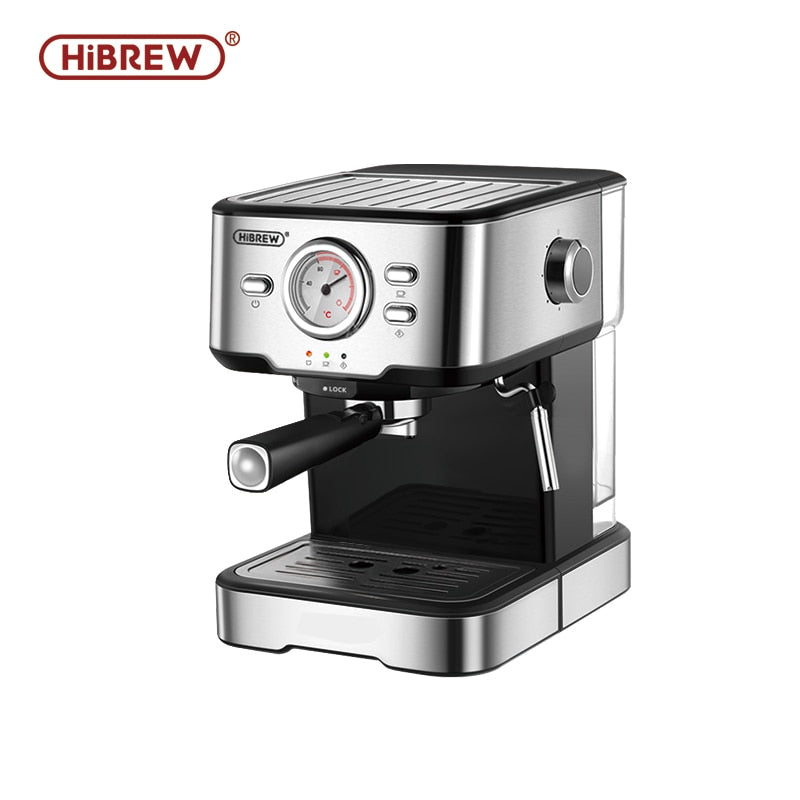 HiBREW Coffee Machine Cafetera 20 Bar Espresso inox Semi Automatic Expresso Cappuccino Hot Water Steam Temperature Display H5 - TIKIJTRONICS 0 SPECIFICATIONSmanual stop: yescup warming: yesauto stop: yesVoltage (V): 220V-240VType: Espresso Coffee MakerOrigin: Mainland ChinaHousing Material: Stainless SteelHiBREW Model: H5Function: EspressoCertification: CB,CE,GS,LFGB,UL,URCapacity (Cup): <5 cupsBrand Name: HiBREW TIKIJTRONICS  (Store description)