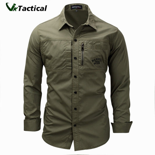 High quality Men's Slim Fit Dress Shirts Masculina Business Male Long Sleeves Army Casual Turn Down Neck Shirt Homme 3XL - Premium 0 from TIKIJTRONICS - Just $18.48! Shop now at TIKIJTRONICS