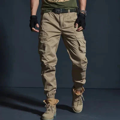 High Quality Khaki Casual Pants Men Military Tactical Joggers Camouflage Cargo Pants Multi-Pocket Fashions Black Army Trousers - TIKIJTRONICS # 