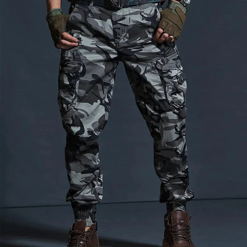 High Quality Khaki Casual Pants Men Military Tactical Joggers Camouflage Cargo Pants Multi-Pocket Fashions Black Army Trousers - TIKIJTRONICS # 