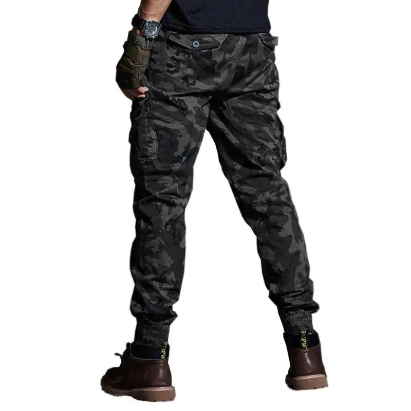 High Quality Khaki Casual Pants Men Military Tactical Joggers Camouflage Cargo Pants Multi-Pocket Fashions Black Army Trousers - TIKIJTRONICS # 