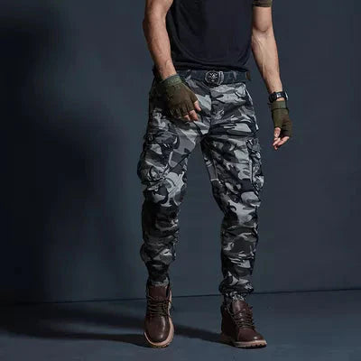 High Quality Khaki Casual Pants Men Military Tactical Joggers Camouflage Cargo Pants Multi-Pocket Fashions Black Army Trousers - TIKIJTRONICS # 