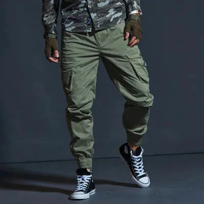 High Quality Khaki Casual Pants Men Military Tactical Joggers Camouflage Cargo Pants Multi-Pocket Fashions Black Army Trousers - TIKIJTRONICS # 