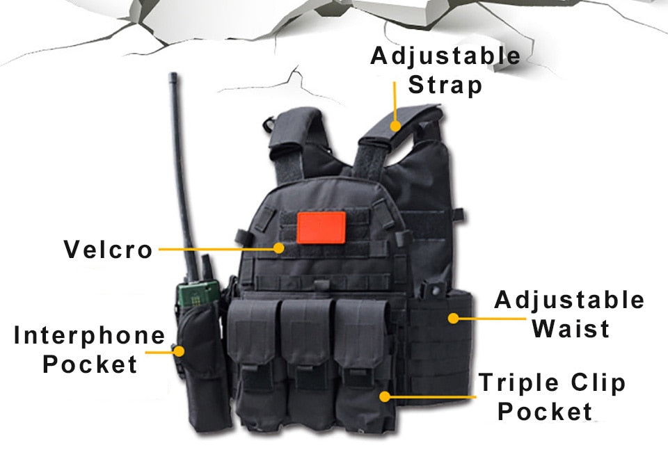 Hunting Tactical Accessoris Body Armor JPC Plate Carrier Vest Ammo Magazine Chest Rig Airsoft Paintball Gear Loading Bear Vests - TIKIJTRONICS 0 SPECIFICATIONSSeason: Spring,summer,Autumn,WinterOrigin: Mainland ChinaMaterial: Function materialGender: MENFit: Fits true to size, take your normal sizeCN: Henan TIKIJTRONICS  (Store description)