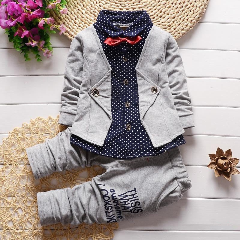 IENENS 2PC Children's Sets Boys Long Sleeves Outfits Clothing Kids Baby Boy Casual Cotton Tracksuits Clothes Hoodie + Trousers - Premium 0 from TIKIJTRONICS - Just $12.59! Shop now at TIKIJTRONICS