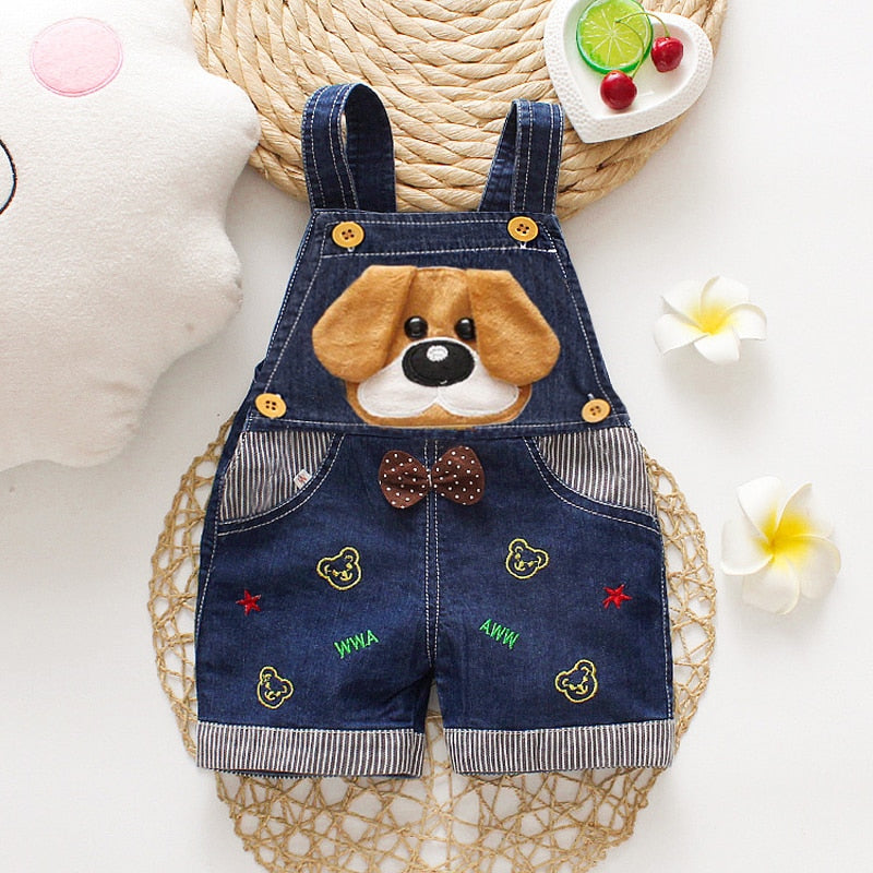 IENENS Summer Thin Cartoons Shorts Baby Toddler Boy Jeans Overalls Dungarees Child Kids Boys Denim Trousers Infant Short Pants - Premium 0 from TIKIJTRONICS - Just $2.79! Shop now at TIKIJTRONICS