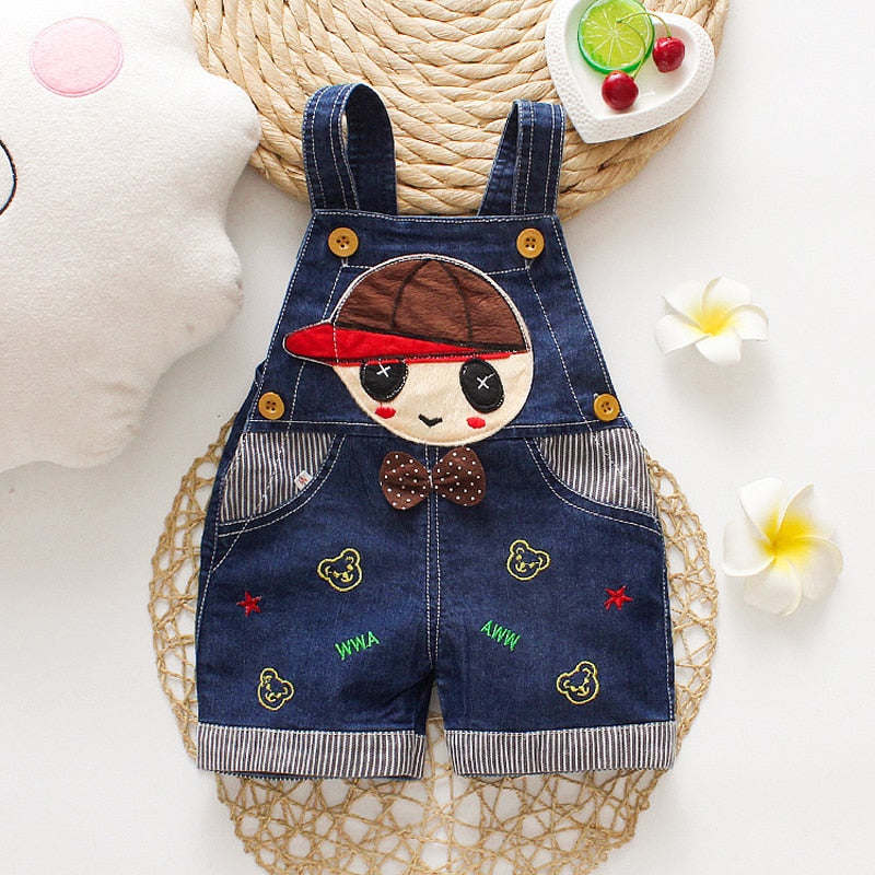 IENENS Summer Thin Cartoons Shorts Baby Toddler Boy Jeans Overalls Dungarees Child Kids Boys Denim Trousers Infant Short Pants - Premium 0 from TIKIJTRONICS - Just $2.79! Shop now at TIKIJTRONICS