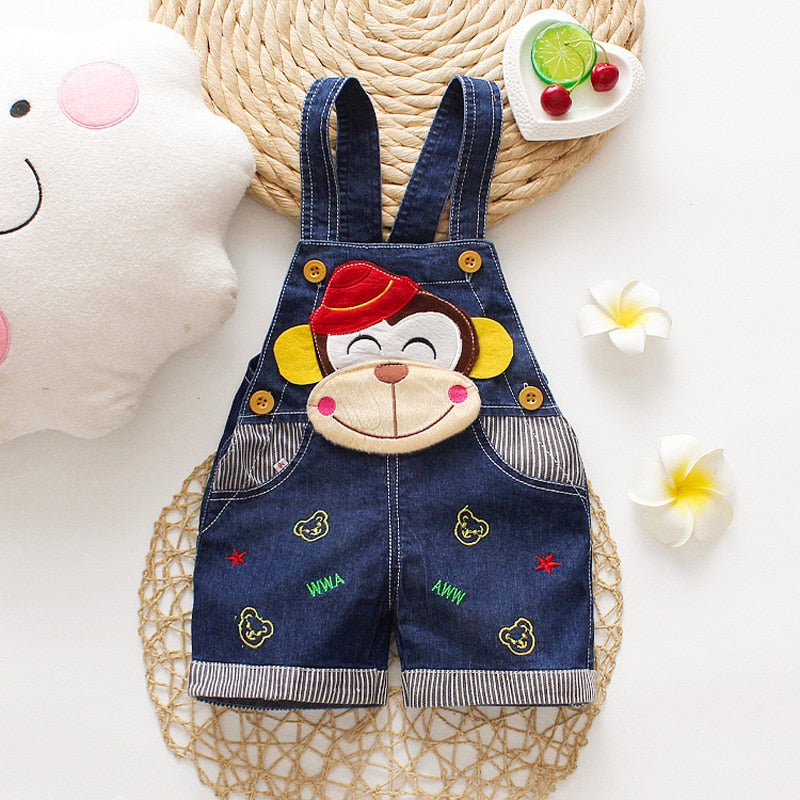 IENENS Summer Thin Cartoons Shorts Baby Toddler Boy Jeans Overalls Dungarees Child Kids Boys Denim Trousers Infant Short Pants - TIKIJTRONICS # 0