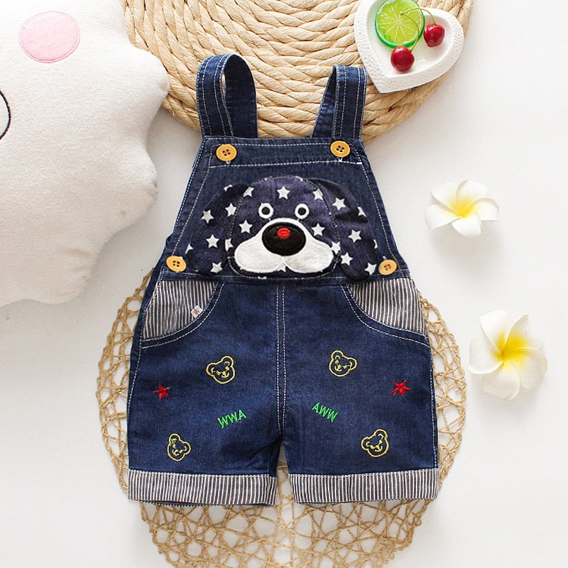 IENENS Summer Thin Cartoons Shorts Baby Toddler Boy Jeans Overalls Dungarees Child Kids Boys Denim Trousers Infant Short Pants - TIKIJTRONICS # 0