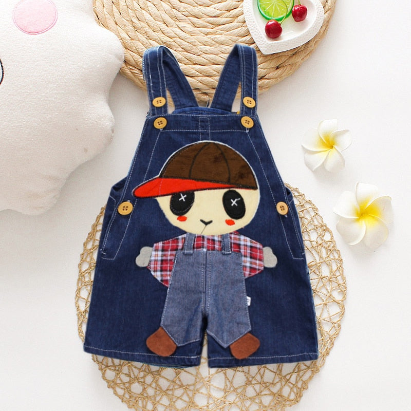 IENENS Summer Thin Cartoons Shorts Baby Toddler Boy Jeans Overalls Dungarees Child Kids Boys Denim Trousers Infant Short Pants - TIKIJTRONICS # 0