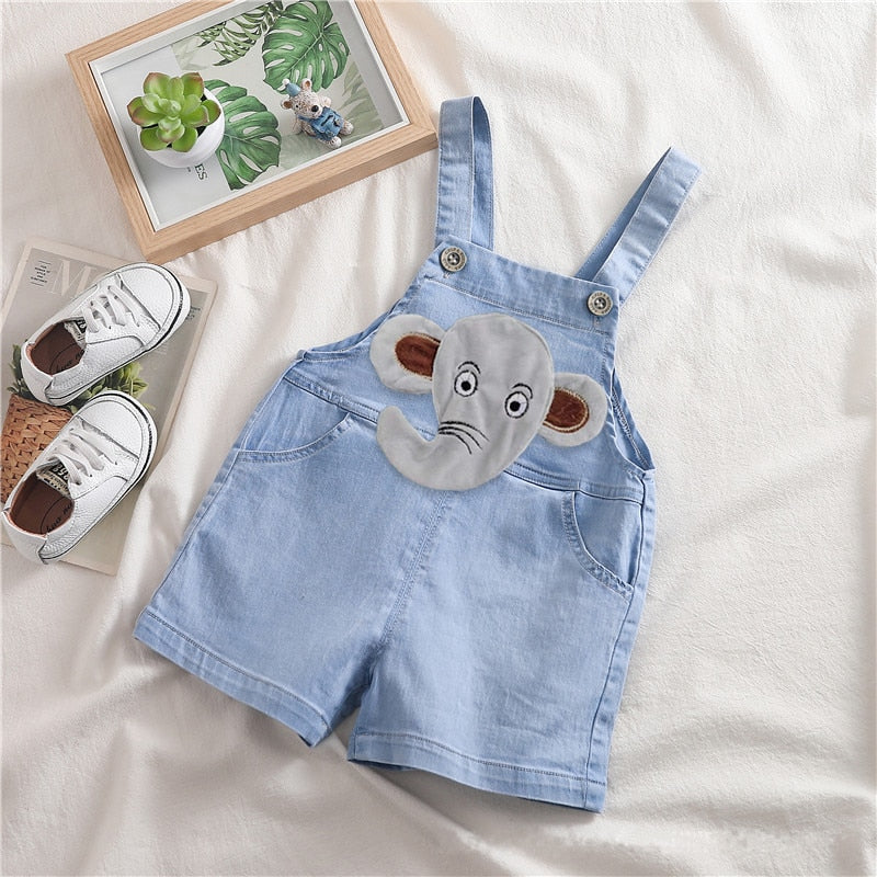 IENENS Summer Thin Cartoons Shorts Baby Toddler Boy Jeans Overalls Dungarees Child Kids Boys Denim Trousers Infant Short Pants - TIKIJTRONICS # 0