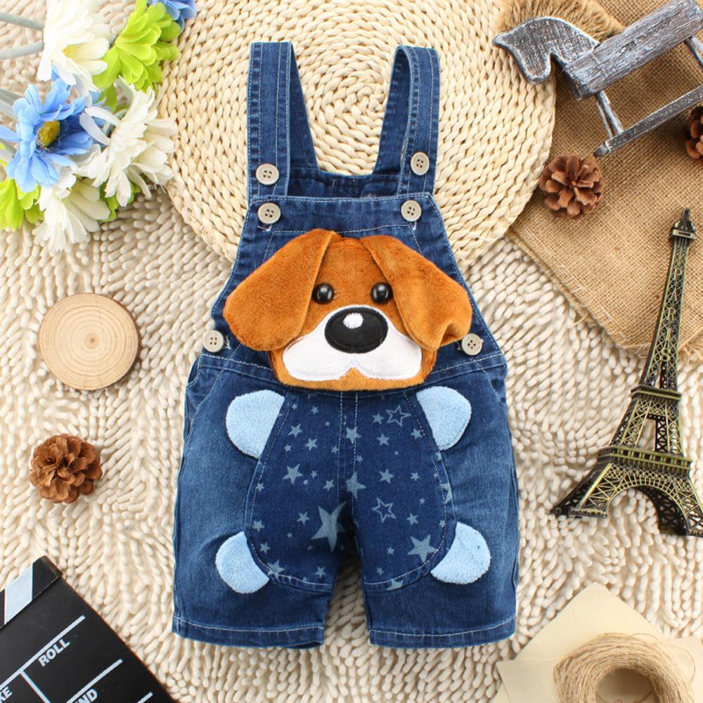 IENENS Summer Thin Cartoons Shorts Baby Toddler Boy Jeans Overalls Dungarees Child Kids Boys Denim Trousers Infant Short Pants - TIKIJTRONICS # 0