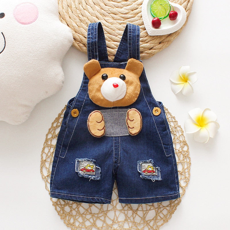 IENENS Summer Thin Cartoons Shorts Baby Toddler Boy Jeans Overalls Dungarees Child Kids Boys Denim Trousers Infant Short Pants - TIKIJTRONICS # 0