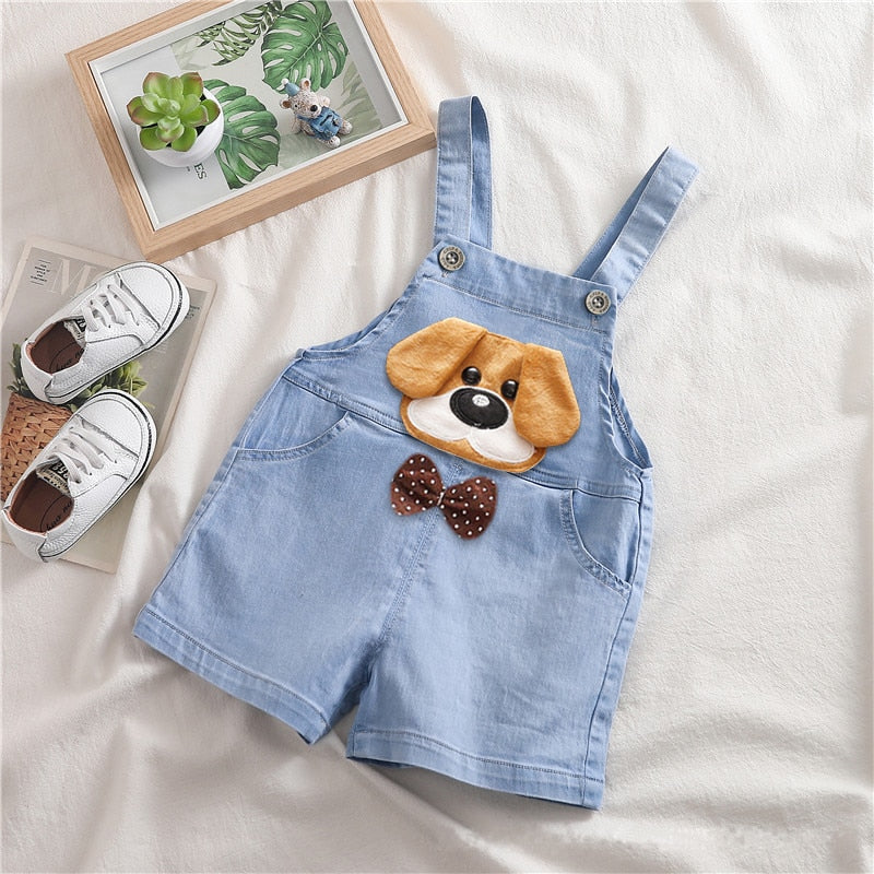 IENENS Summer Thin Cartoons Shorts Baby Toddler Boy Jeans Overalls Dungarees Child Kids Boys Denim Trousers Infant Short Pants - TIKIJTRONICS # 0