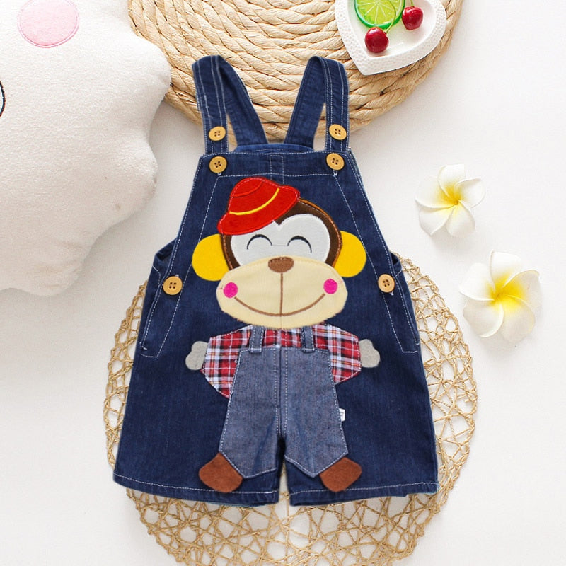 IENENS Summer Thin Cartoons Shorts Baby Toddler Boy Jeans Overalls Dungarees Child Kids Boys Denim Trousers Infant Short Pants - TIKIJTRONICS # 0