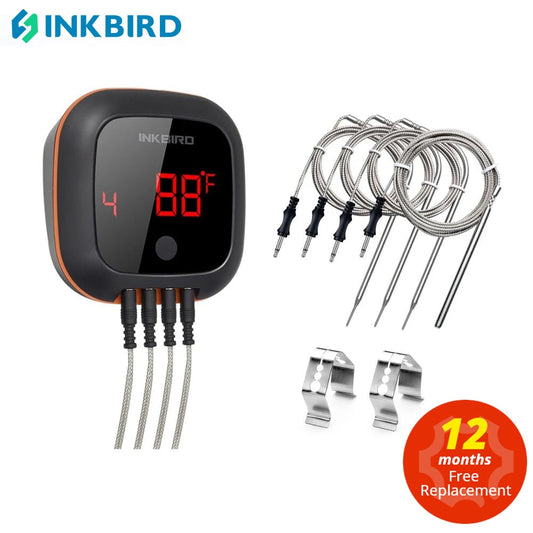 INKBIRD IBT-4XS Digital Rotation Reading Screen BBQ Meat Cooking Thermometer Bluetooth Connect Magnetic Design and 2/4 Probes - Premium 0 from TIKIJTRONICS - Just $34.31! Shop now at TIKIJTRONICS