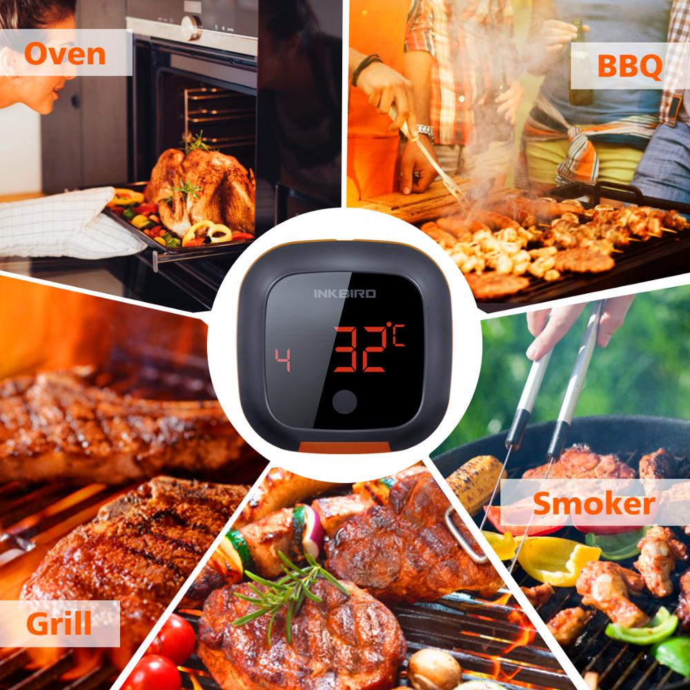 INKBIRD IBT-4XS Digital Rotation Reading Screen BBQ Meat Cooking Thermometer Bluetooth Connect Magnetic Design and 2/4 Probes - Premium 0 from TIKIJTRONICS - Just $34.31! Shop now at TIKIJTRONICS