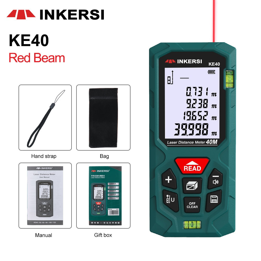 INKERSI Laser Distance Meter Digital Rangefinder 120m 100m 70m 50m Laser Distance Measurer Electronic Level Ruler Range Finder - TIKIJTRONICS # 0