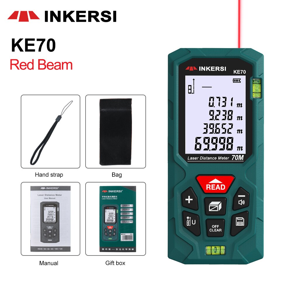 INKERSI Laser Distance Meter Digital Rangefinder 120m 100m 70m 50m Laser Distance Measurer Electronic Level Ruler Range Finder - TIKIJTRONICS # 0